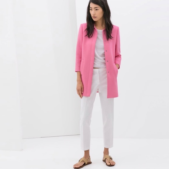 Zara Basic Pink Lightweight coat - Picture 3 of 8
